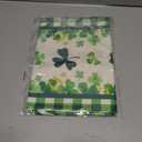 XCHI Green Plaid Four-Leaf Clovers Shamrocks Horseshoes St. Patrick's Day Table Runner Table Decoration for Party Home Kitchen Dining Holiday Decor 13x90 Inch
