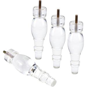 Mcredy Acrylic Furniture Legs, Cabinet Furniture Legs 7.09 Inches / 180 mm Height Couch Acrylic Feet Transparent Sofa Legs Couch,Pack of 4,Type-3 (Type-3)