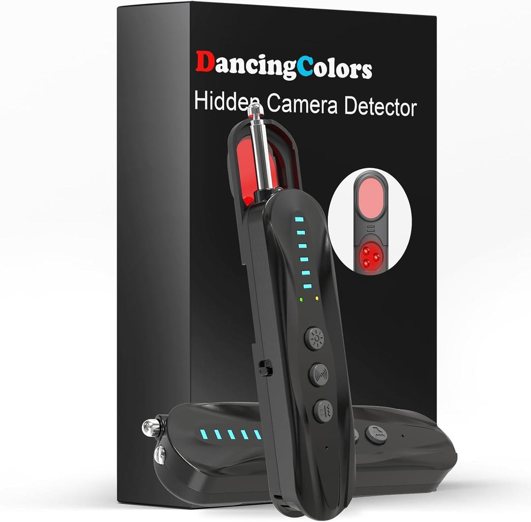 Hidden Camera Detectors & Anti-Spy Camera Finder, Wireless RF Signal Scanner, GPS Tracker Finder, Spy Device Detector for Travel, Office, Hotel, Dressing Room - Portable Privacy Protection