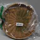 12 Inch Lazy Susan Organizer, Rattan Round Turntable, Lazy Susan for Table Top, Wicker Tray Hand Woven, Wicker Plate Rotating Spice Rack for Kitchen Cabinet Countertop Storage Essential