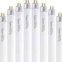 8 Pack 21 Inch F13T5/CW Fluorescent Light Bulb, 4100K Cool White, T5 13 Watts Fluorescent Replacement Bulb for Counter and Cabinet Fixture, G5 Base