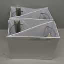 4 Pcs 6 Inch Large Ring Binders with Pockets 3 Ring Binder 8.5 x 11 Presentation Folder View Binder with Customizable Clear Cover for Documents Files Projects(White)