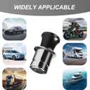 Pack-2 Pop-up Car Cigarette Lighter Socket - 12V Waterproof Metal Single Head Vehicle Universal 0.82" x 1.81" Extreme Speed Hot Spot (Black & Silver)