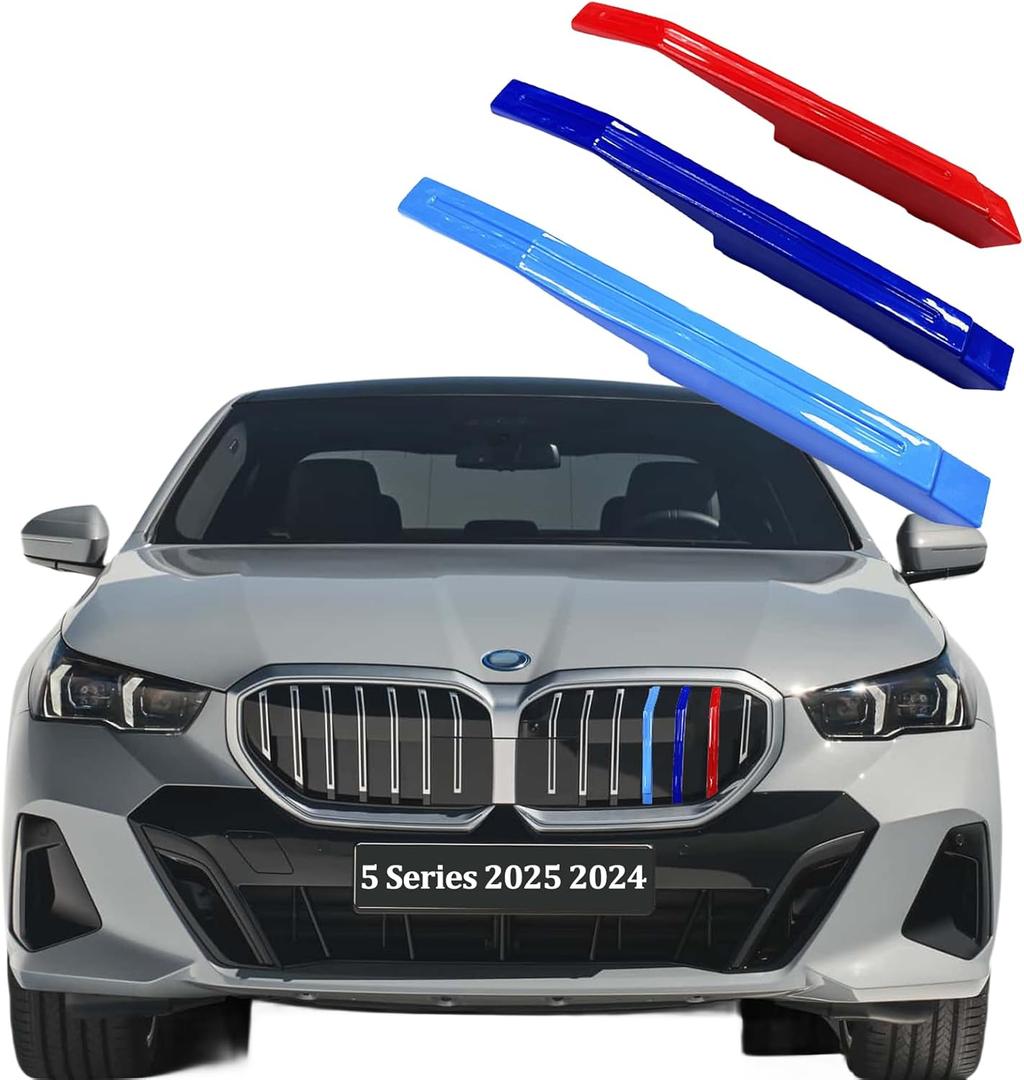 Automotive Grille Inserts for BMW 5 Series 2025 2024 Sedan 530i 540i xDriver LCI i5 G60 G68 Compatible with (Fit Only 7 Beam) kidney grille, Front Grill Accessories