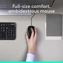 Logitech MK120 Wired Keyboard and Mouse Combo for Windows, Optical Wired Mouse, Full-Size Keyboard, USB Plug-and-Play, Compatible with PC, Laptop - Black