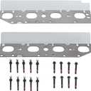 Left and Right Exhaust Manifold Gasket Bolt Stud Nut Set Compatible with 2009-2020 Dodge Challenger Ram 1500 2500 3500 Chrysler 300 Jeep Commander Grand Cherokee 5.7L Replaces 6505316AA