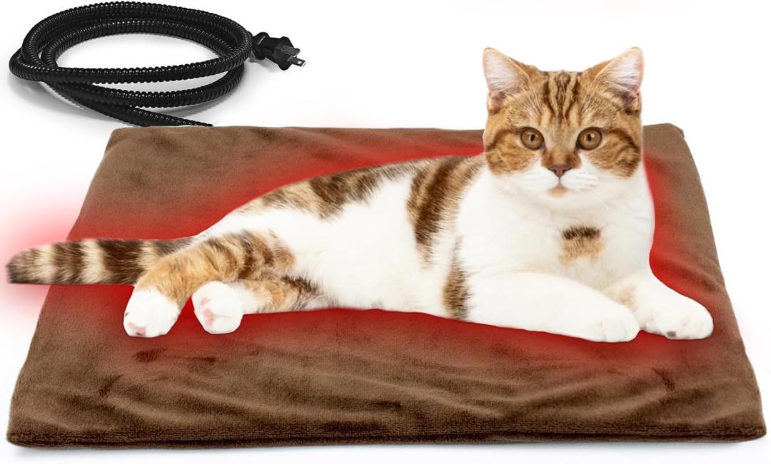 NAMOTEK Pet Heating Pad, Safe Electric Heating Pad for Dogs and Cats Indoor Warming Pad with Auto Constant Temperature 15.7" x 12"