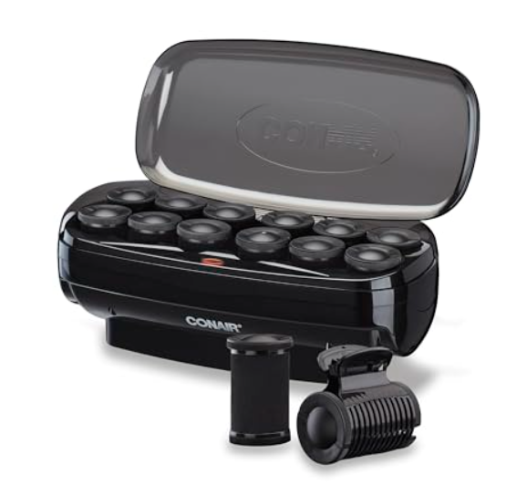 Conair Hot Rollers Hair Curlers for Long, Medium and All Hair | Heated Rollers with Hair Roller Clips Included | 1 1/2-inch Rollers 