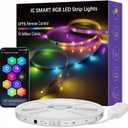Smart IC RGB LED Strip Lights 50FT, Segmented DIY Color Changing, Rainbow Chasing Effects, WiFi App/Voice Control, Music Sync, Works with Alexa & Google Assistant, LED Lights for Bedroom Decor