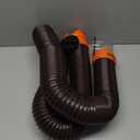 Camco RhinoFLEX 15-Ft RV Sewer Hose Kit - Features Clear Elbow Fitting w/Removable 4-in-1 Adapter - Connects to 3 Slip or 3/3.5/4 NPT Threaded Sewer Connection (39770)