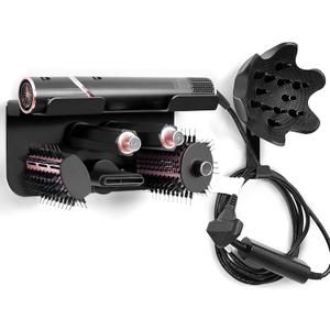 Keetidy Hair Dryer Holder Fit for Shark Flex Style, Blow Dryer Holder Compatible with Dyson Airwrap Blow Dryer Hanger Wall Mount for Curlers Brush Diffuser Hair Dryer Attachment- HD430 HD435 HD440BK
