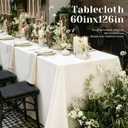 WIGENIUS 10 Pack White Table Cloth Rectangle 60X126 Inch Tablecloth Fit 8FT