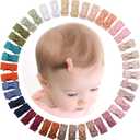 CÉLLOT 19 pcs Mini 1.2" Grosgrain Ribbon Snap Clips - Tiny Fine Thin Hair Bows in Pairs for Baby Girls, Toddlers, and Infants