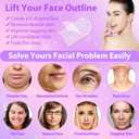 Face Lift Tape Invisible,100PCS Face Tape Lifting Invisible Face Lift Tapes and Bands with 8 String Face Lifter Instant Facial Tape for Neck Eyes Jowls Double Chin Sagging Makeup