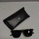 CARFIA Retro Polarized Sunglasses for Men UV Protection Hand-crafted Acetate Frame Fashion Cool Sun Glasses CA53572 (1. Black Frame Gray Lens)