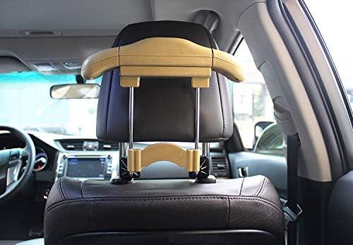 MACHSWON Car Headrest Retractable Hanger Car Seat Coat Jacket Suit Hanger Hook Stainless Steel (Beige)
