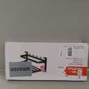 VOLDRA Towel Racks for Bathroom, 24-Inch Towel Shelf with Towel Bar Foldable Towel Holder with 7 Hooks Towel Storage Organizer for Bathroom & Lavatory Wall Mounted(Matte Black)