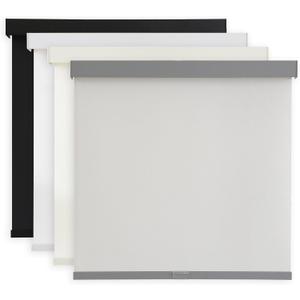 AOSKY Light Filtering Roller Shades Cordless Blinds for Windows, 1% Openness Free-Stop Shades with Valance, Thermal Insulated Fabric, UV Protection, Natural Woven Blindss 23" W x 72" H, Grey