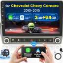 Fuluku2+64GB Android 13 Carplay Radio for Chevy Camaro 2010 2011 2012 2013 2014 2015 with Wireless Carplay Android Auto, 9' Touchscreen Stereo WiFi/Bluetooth/GPS/SWC/Mic/Backup Camera
