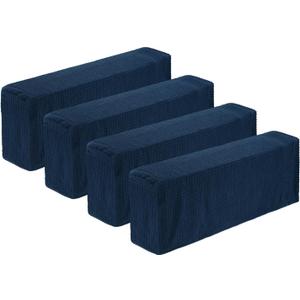 uxcell 4 Pcs Stretch Armrest Covers, Polyester Couch Armchair Cover Water Resistant Plaid Chair Arm Rest Slipcovers for Sofa Recliner, Dark Blue