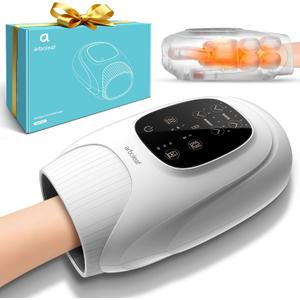 arboleaf Hand Massager with Heat and Compression, for Women Men Mom Dad, 6 Modes and 3 Heating Options, Cordless & Powerful Hand Massager for Finger, Wrist, Palmand Lower Forearm