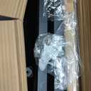 HOOBRO Mordern Dining Table Set, Glass Dining Room Table Set for Small Spaces, Kitchen Table and Chairs for 3 Table with Chairs Home Furniture Rectangular, Black BK80CZ01