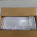 TOFLEN 50 Pack 5 oz Dessert Cups with Lids and Spoons, Mini Clear Plastic Parfait Cups, Rectangle Party Serving Bowls for Parfait, Appetizers, Mousse, Pudding