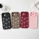 NITITOP Compatible with iPhone 17 Pro Case Cute Trendy Ribbon Bow Knot Star Aesthetic Design for Women Girls Stylish Soft TPU Silicone Shockproof Full Camera Protective Cover - Wine Red