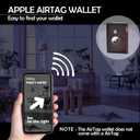 FOXHACKLE Airtag Wallet Slim Minimalist Leather Credit Card Holder for Men Women, RFID Blocking Front Pocket Mens Leather wallet (Carbon Brown)