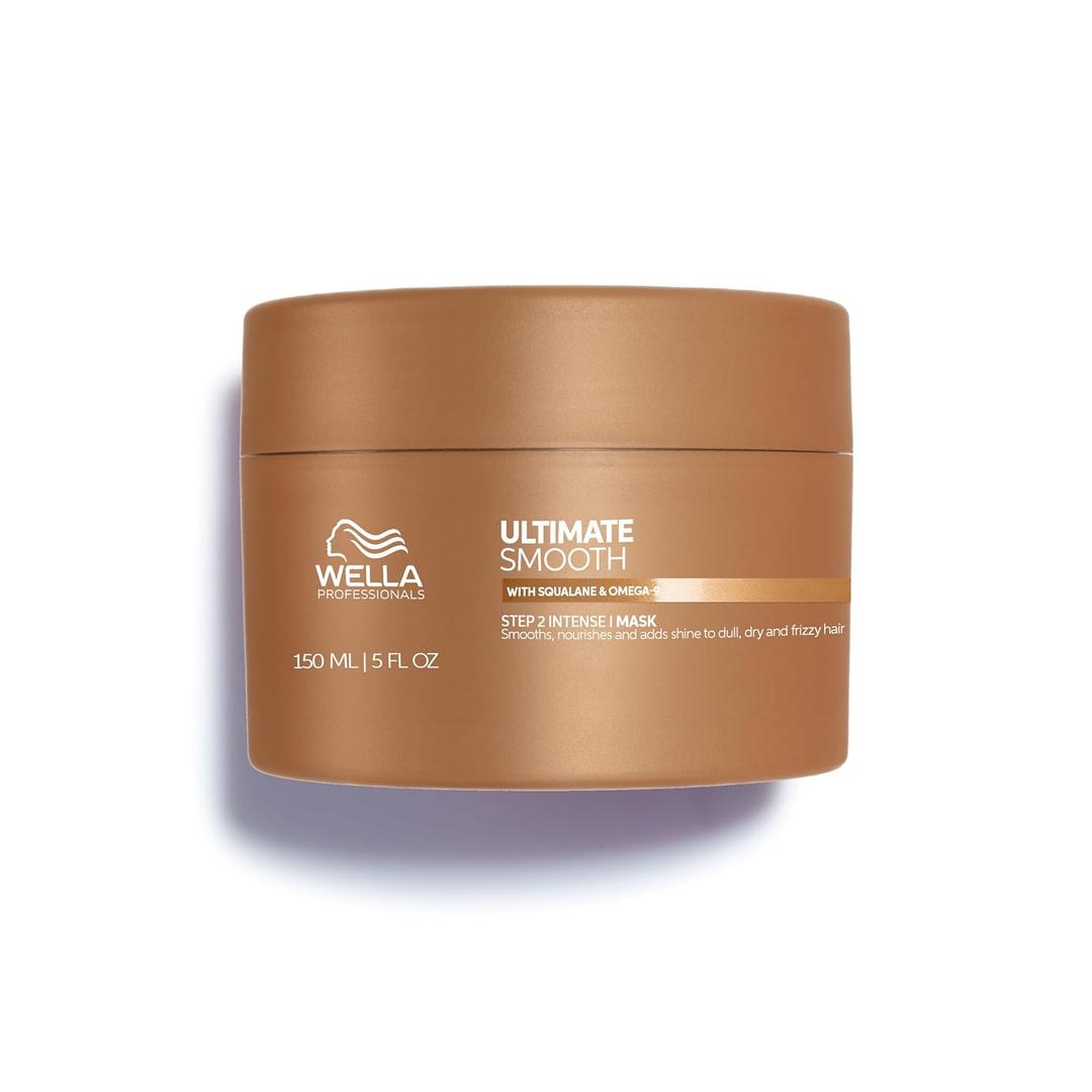 Wella Professionals ULTIMATE SMOOTH Intense Mask with Deep Nourishment | Treatment for Dry, Frizzy Hair | Smooths & Adds a Silky Shine | With Squalane & Omega 9 | Color Safe (5 Fl Oz (Pack of 1))