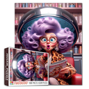 Old Lady Jigsaw Puzzles Old Woman 1000 Pieces for Adult Grandma Intellectual Decompressing Fun Family Game Challenging for Family Friend Game 19.7 x 27.6 Inch