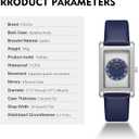 CILOA Watches for Men Unique Rectangle Relojes para Hombres Fashion Simple Analog Wrist Watch with Leather Strap