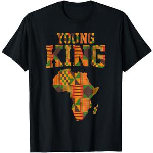 African King Art for Boys Toddlers Kente Cloth African Print T-Shirt, Size: XS