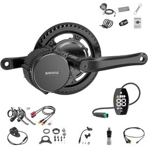 BAFANG 750W Mid Drive Kit,Mid Drive Ebike Conversion Kit Brushless Upgraded Motor with LCD Digital Display Chainring for Commuter Bike,Recumbent Trike,Mountain Bike,Cargo Bike (44T Sprocket)
