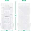 Simple Houseware Double-Sided Hanging Gift Wrap Organizer Storage Pockets, White (Set of 1)