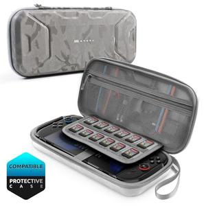 Mumba Carrying Case for Nintendo Switch 2 [Fits Console with Protective Case On][2025 Plus Version] Hard Shell Travel Handbag Pouch with 12 Game Card Slots, Large Capacity for Accessories (white)
