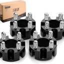 2 inch Golf Cart Wheel Spacers Kit with Lug Nuts Fits for Yamaha Club Car EZGO, 4x4 Bolt Pattern, 68mm Hub Bore, 1/2-20 Studs (4 Pack) (black)