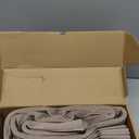 100% Blackout Magnetic Folding Door Curtain, Faux Linen Blackout Thermal Insulated Pinch Pleat Drape for Bedroom, Living Room Patio Door, 1 Panel, W52 x L72, Tan