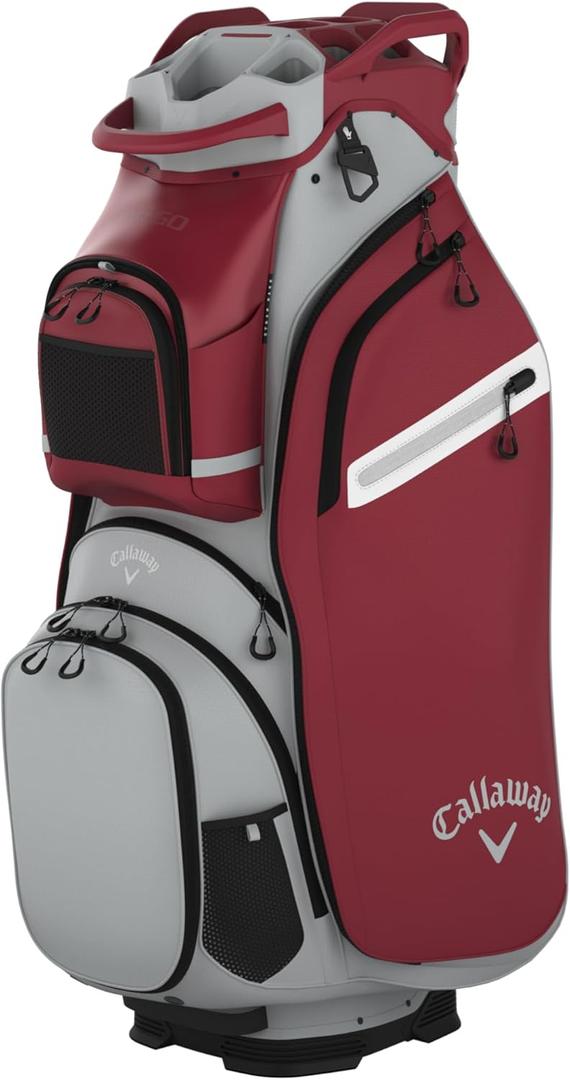 Callaway Golf Cargo Cart Bag (Cardinal/Silver)