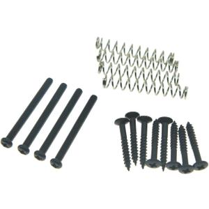 KAISH American Thread Humbucker Pickup Height Screws Humbucker Pickup Ring Pickup Surround Frame Mounting Screws Springs for USA thread pickups Black