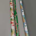 Hallmark Reversible Christmas Wrapping Paper (3 Rolls: 120 sq. ft. ttl) Rustic Santa, Papercraft Snowmen, Candy Canes, Stripes, Snowflakes, "Merry Christmas to You"