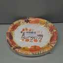 YQUQWN 50 PCS Oval Thanksgiving Paper Plates 12 x 10 Inch Heavy Duty Disposable Plates for Pumpkin Fall Harvest Holiday Thanksgiving Party Supplies Table Decor