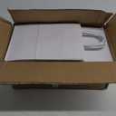 RACETOP White Paper Bags with Handles Bulk 8"x4.5"x10.8" 100Pcs Gift Bags Medium Size, White Gift Bags with Handles, Gift Bag Bulk for Retail, Party, Shopping, Merchandise