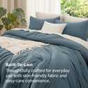 Bedsure California King Comforter Prewashed Soft 3Pcs Slate Blue 104"x96"