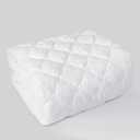 Queen Air Mattress Pad Cover Thick Quilted Inflatable Matresss Topper, Super Soft Breathable and Noiseless Down Alternative Fiber Mattress Pad Fits Up to 16 Inch Mattress