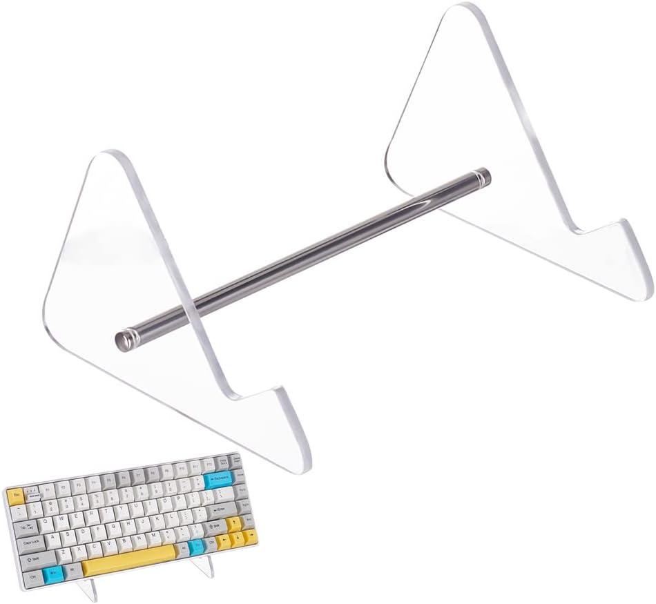 CRASPIRE Keyboard Display Stand Acrylic 1-Tier Keyboard Holder Transparent Acrylic Stand Detachable Keyboard Storage Holder with Platinum Tone Iron Findings for Keyboard Computer Tablet Picture Frame CRASPIRE Keyboard Display Stand Acrylic 1-Tier Keyboard Holder Transparent Acrylic Stand Detachable Keyboard Storage Holder with Platinum Tone Iron Findings for Keyboard Computer Tablet Picture Frame