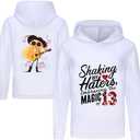 The Cotton Cartoon Hoodie Hooded Pullover Sweatshirt, Cute Clothes Hoodies (5-6 Years, White)