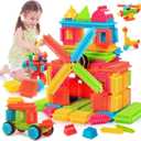 Teytoy 100 Pcs Bristle Shape Building Blocks Toy Set for toddlers Kids