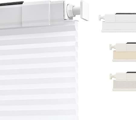 SUNOFF Cordless No Drill Light Filter Cellular Shades,White