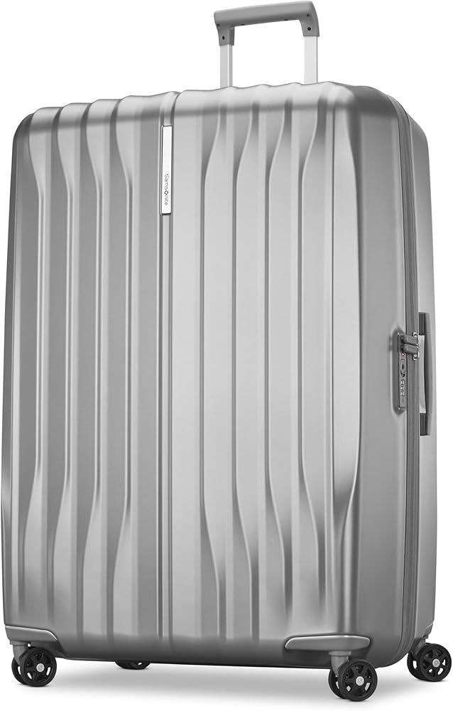 Samsonite UpLIFT 31" Lightweight Hardside X-Large Checked Luggage with Spinner Wheels - Expandable Luggage - Airline-Approved, Polycarbonate Hard Suitcase for Ultra Lightweight Travel - Silver Shimmer